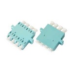 LC MM OM3 Quad  Plastic Fiber Optic Adapter